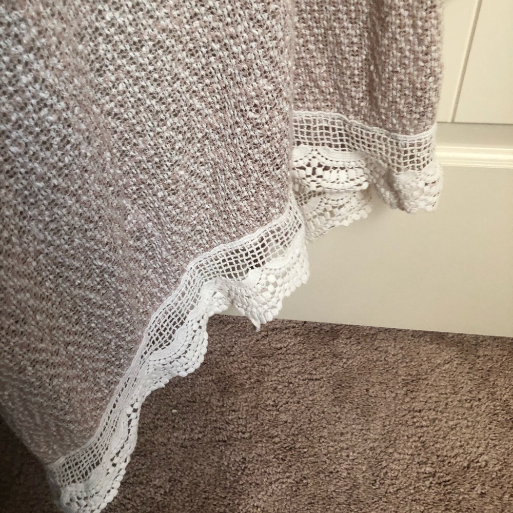 Knit Lace Trim Cardigan
